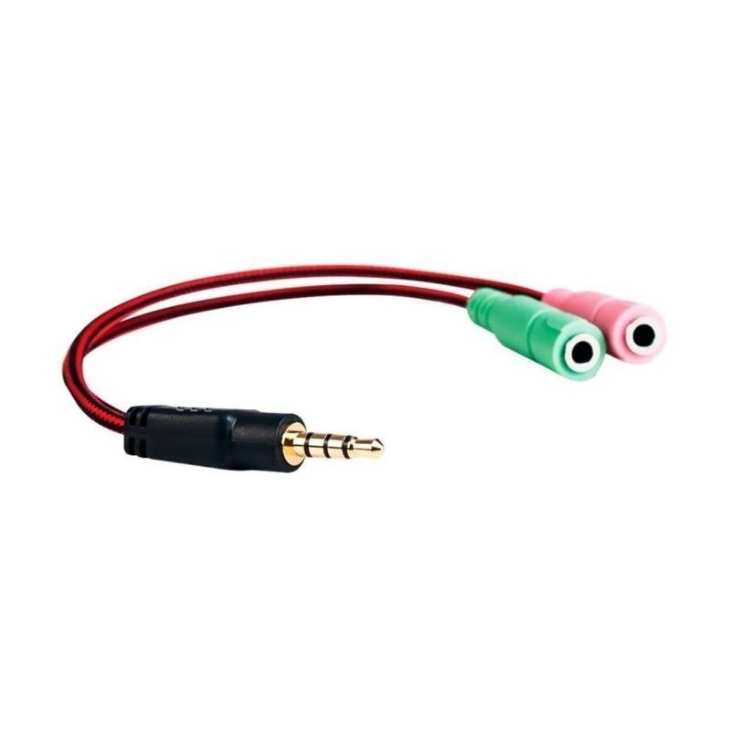 Adaptador Mini Plug 3.5mm (M) a Microfono (H) + Auriculares – NETMAK – Ap  Tecnologia